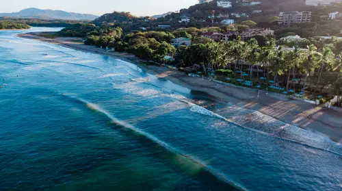 A view of the ocean from above.